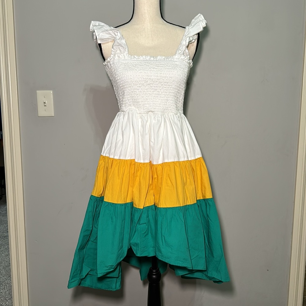 Color Block Ruffle Dress - Picture 6 of 7